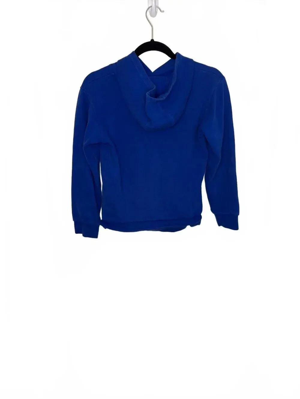 Adidas Boys' Blue Hoodie Sweatshirt with Colorful Graphic Design, Size M (10/12)